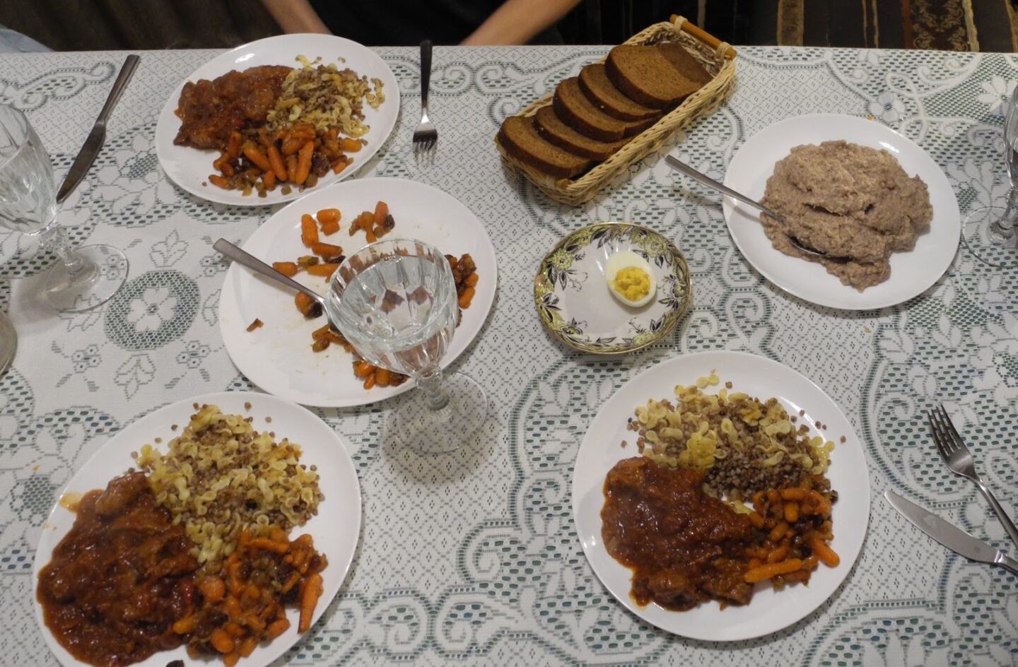 <p>The remains of a lunch at Cafe Jerusalem in Lviv. All photos courtesy Emma Claire Foley and Guy Tabachnik.</p>