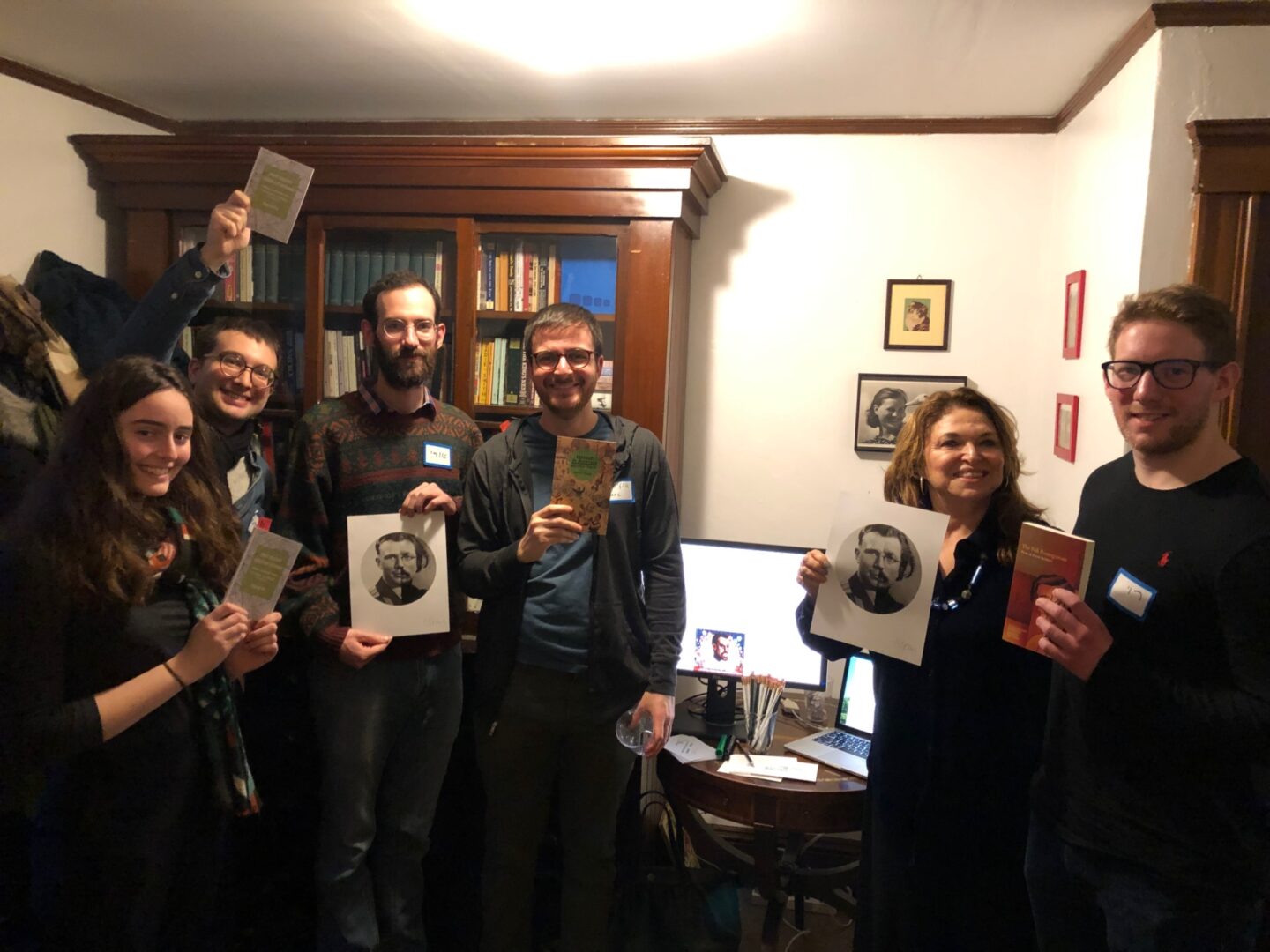 <p>Some of the happy raffle winners at our Belmont party. </p>