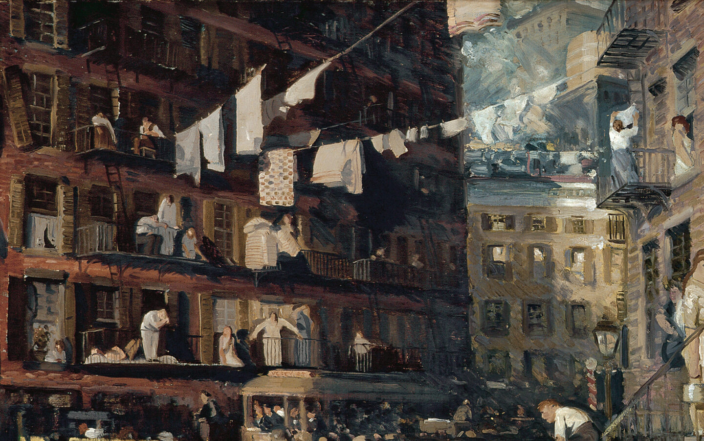 <p "=""><em>Cliff Dwellers</em> by George Bellows (1913)</p>