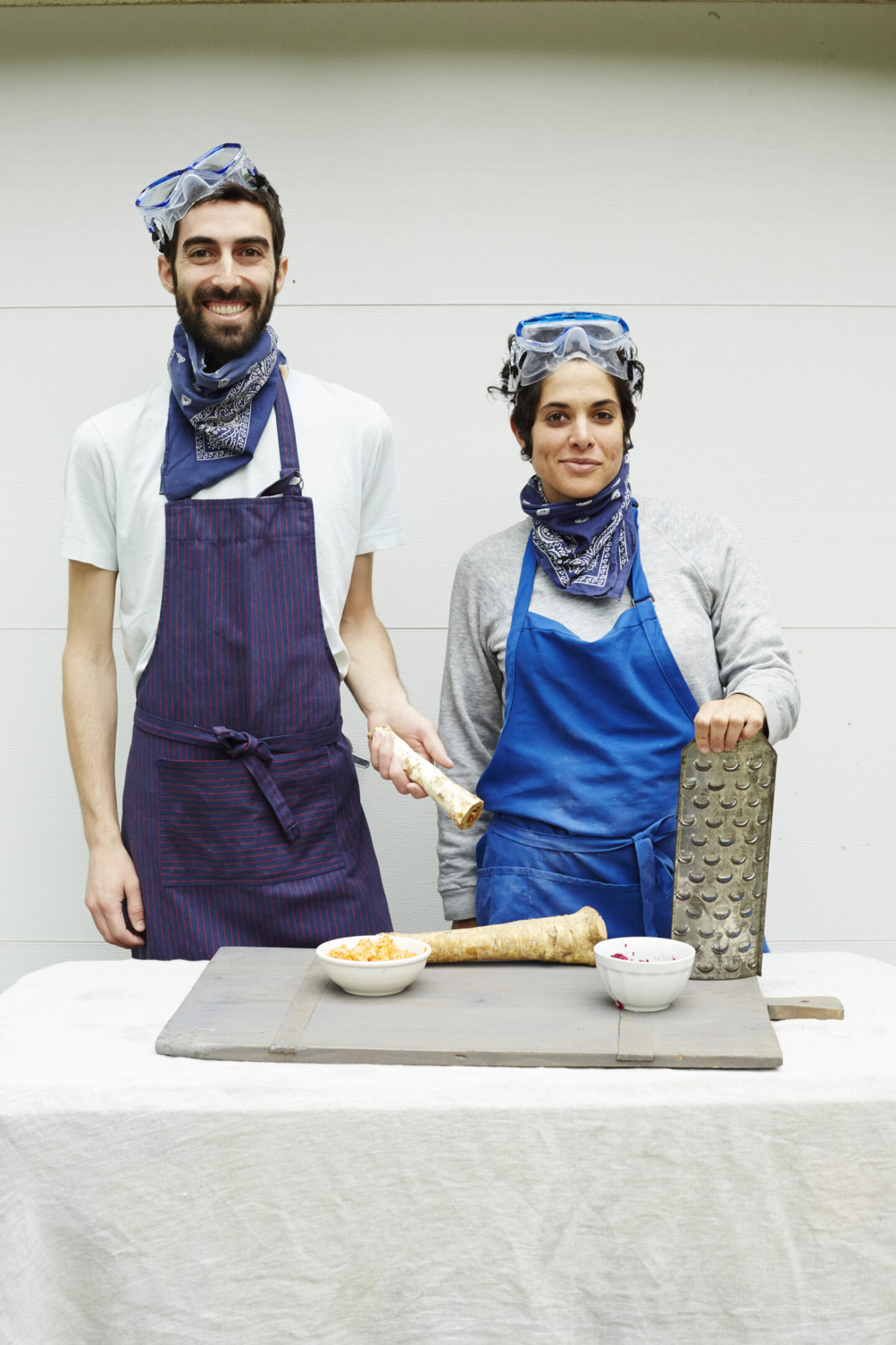 <p>Authors of <em>The Gefilte Manifesto</em>, Jeffrey Yoskowitz and Liz Alpern. Photo credit Lauren Volo. </p>