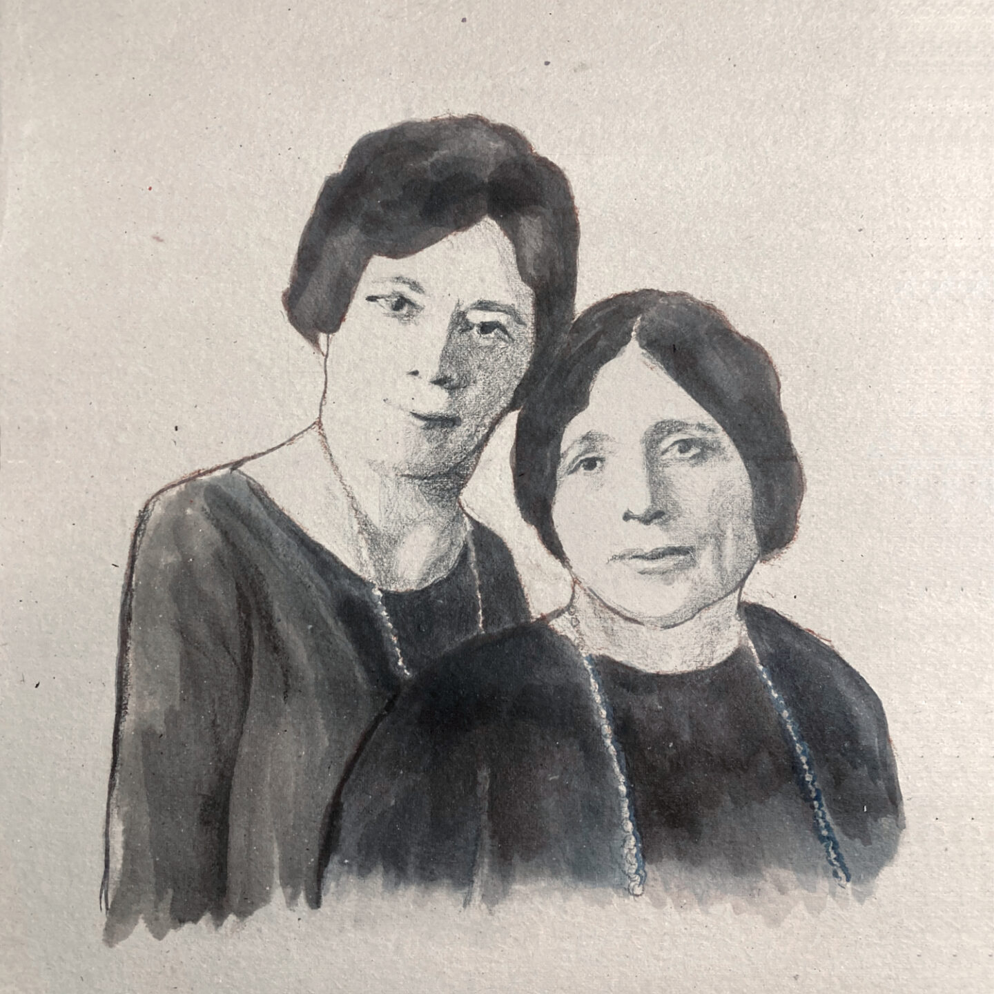 <p>Melissa Gollance, *Shomer Sisters* (2023). Original illustration used with artist’s permission.</p>