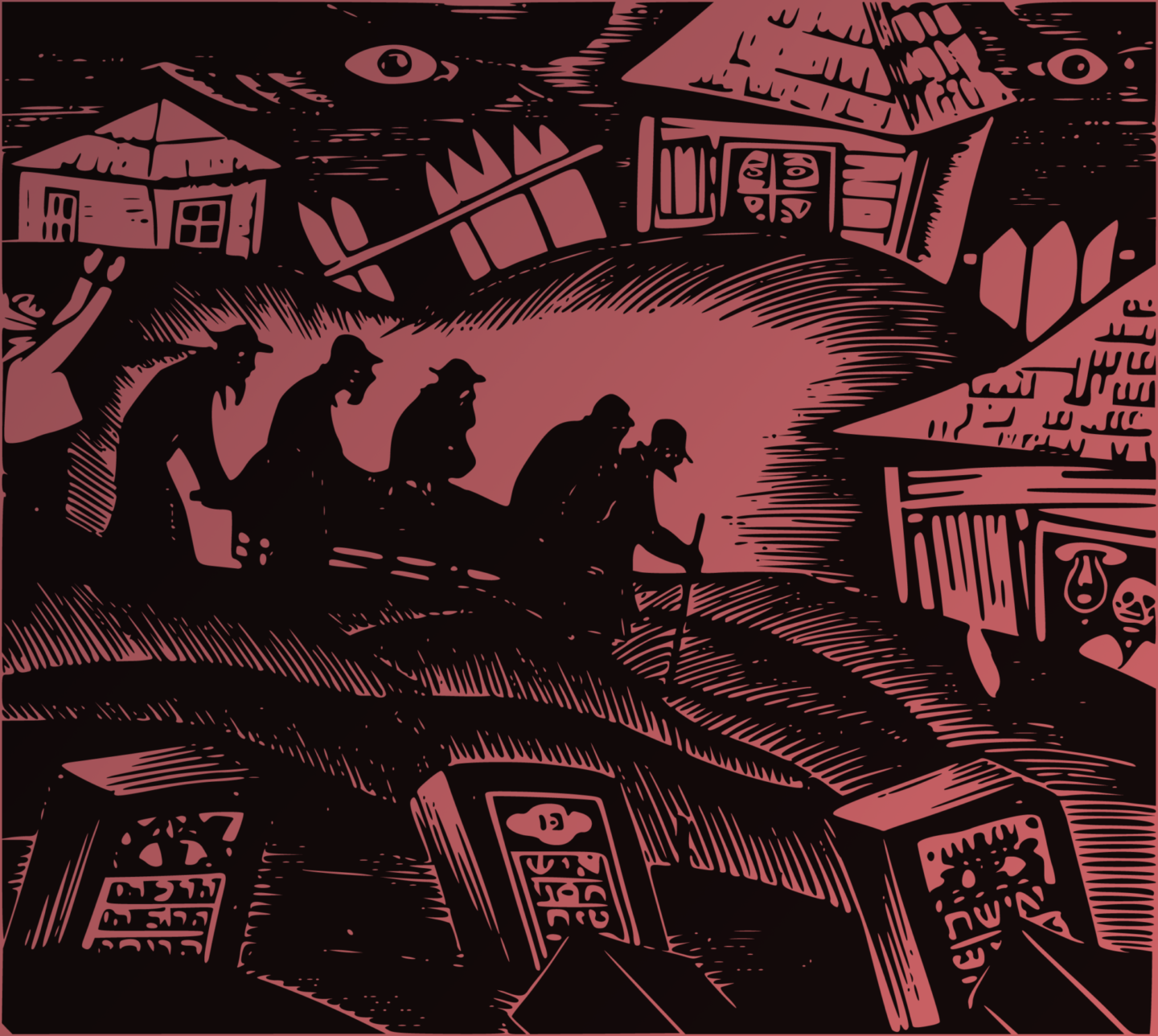 <p>Linocut: Shlomo Yudovin </p>