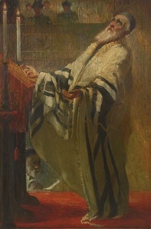 <p>Abraham Jacob Bogdanove, <em>The Chazzan’s Prayer, </em>oil on masonite.</p>