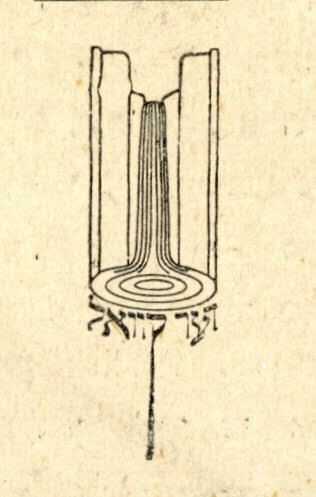 <p>The logo, designed by Uriel Birnbaum, of the Vienesse Yiddish press <em>Der kval, </em>established in 1919. </p>