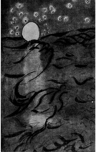 <p>Illustration by Al. Vaynshtayn, originally published in Kehos Kliger, <em>Ikh un der yam</em> (Buenos Aires, 1958)</p>