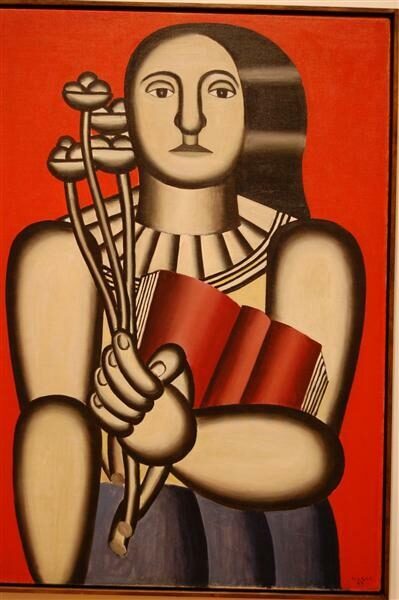 <p>Fernard Léger, <em>Woman with a Book </em>(1923), MOMA, via wikiart. </p>