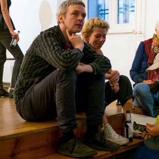 <p>Arndt Beck and Ella Ponizovsky-Bergelson. Photo: Tanja Katharina Lindner.</p>