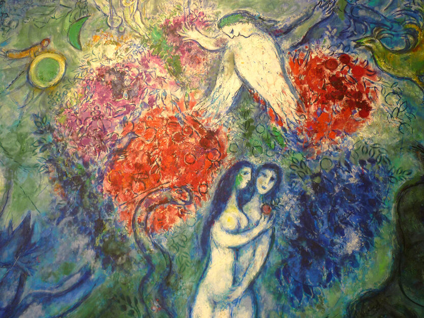 <table><tbody><tr><td>Chagall, Marc, 1887-1985. Adam and Eve, from Art in the Christian Tradition, a project of the Vanderbilt Divinity Library, Nashville, TN.<a href="http://diglib.library.vanderbilt.edu/act-imagelink.pl?RC=54653">http://diglib.library.vanderbilt.edu/act-imagelink.pl?RC=54653</a> [retrieved December 25, 2018].</td></tr></tbody></table>